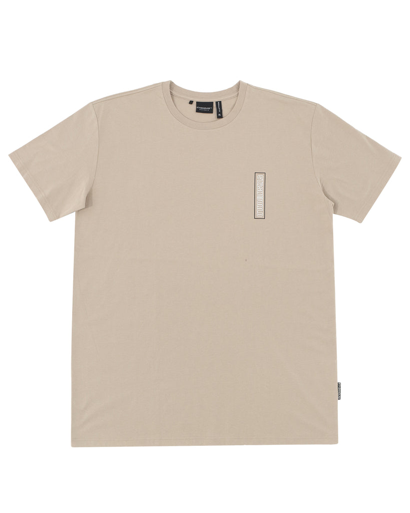 "STASHWORLD" TAUPE REGULAR TEE