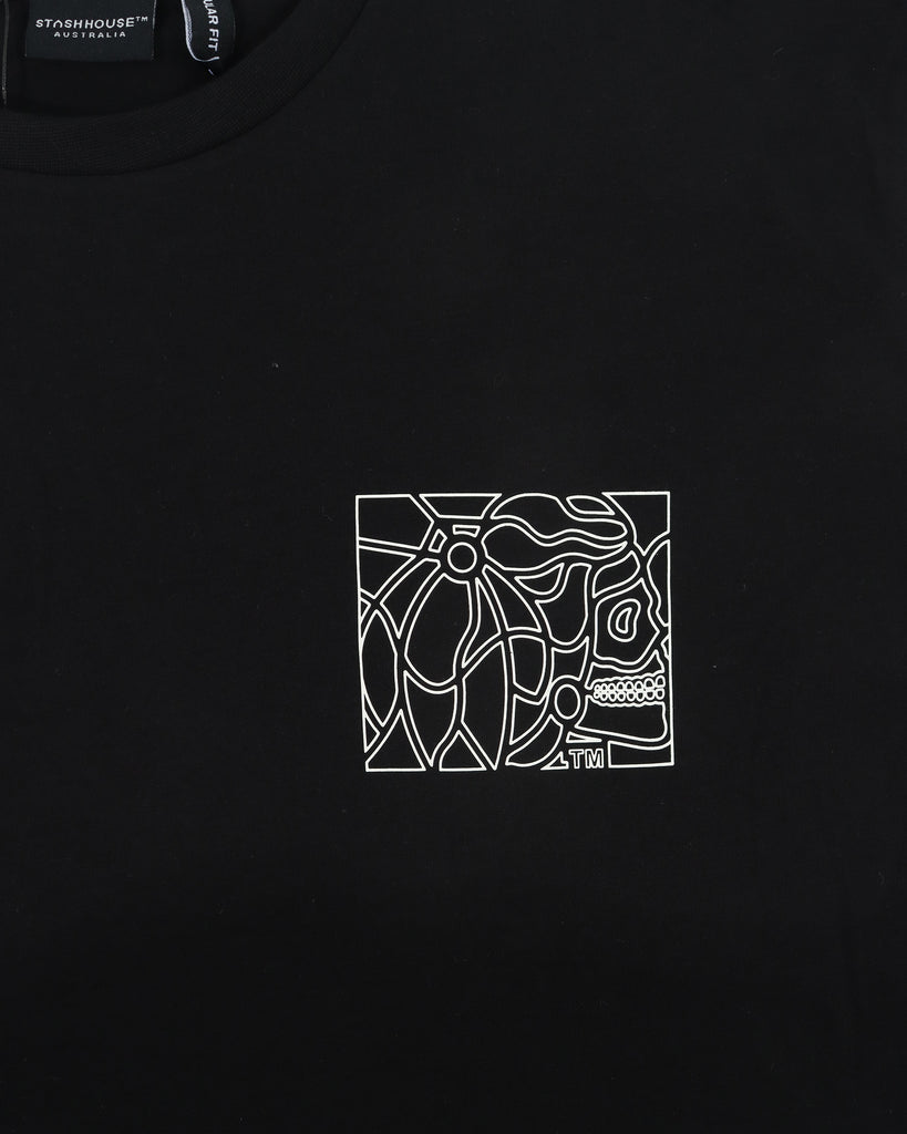 "TILE" BLACK REGULAR TEE