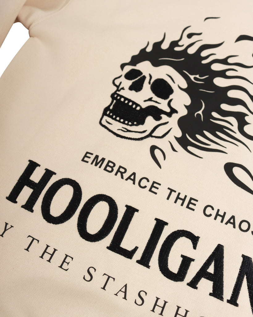 "HOOLIGANS" BUTTER TODDLER PULL OVER HOOD
