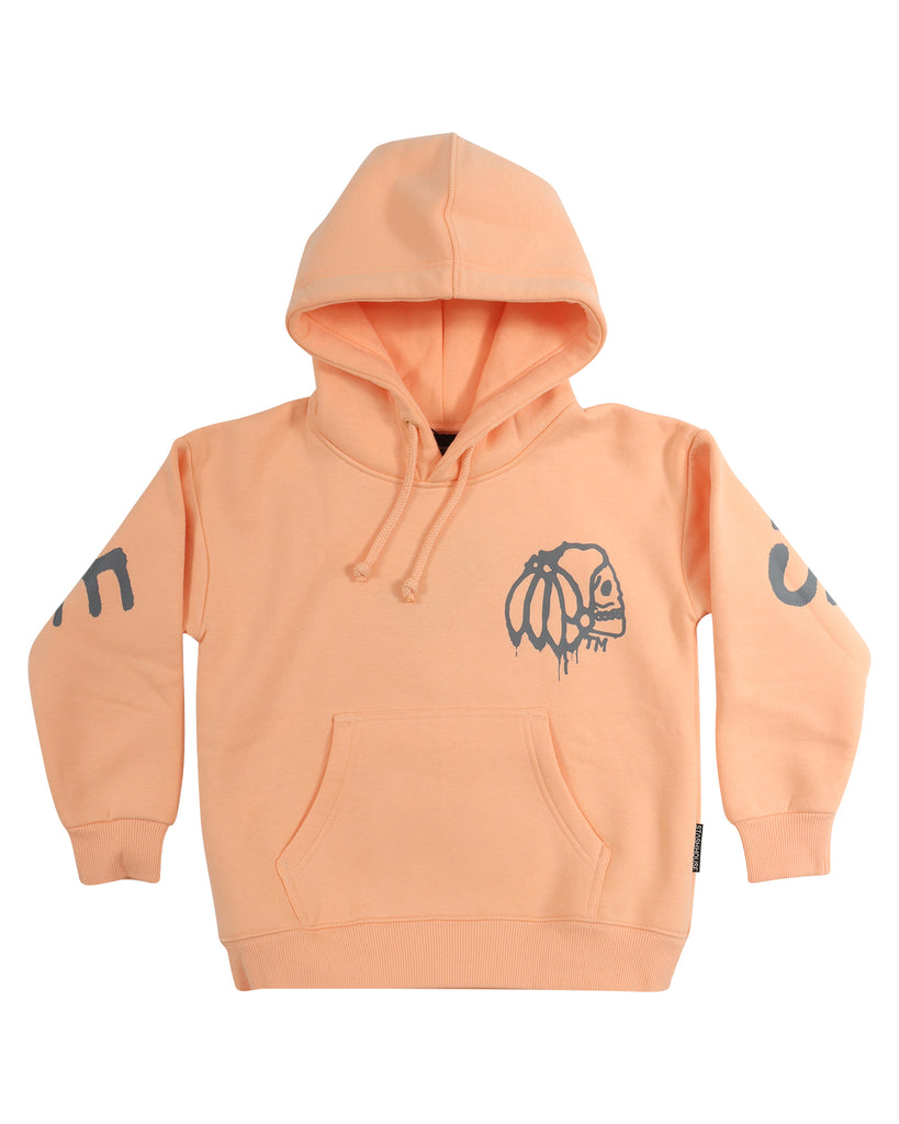 "RIOT" PEACH TODDLER PULL OVER HOOD