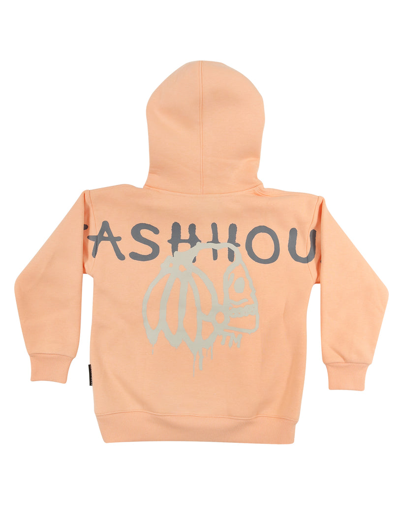 "RIOT" PEACH TODDLER PULL OVER HOOD