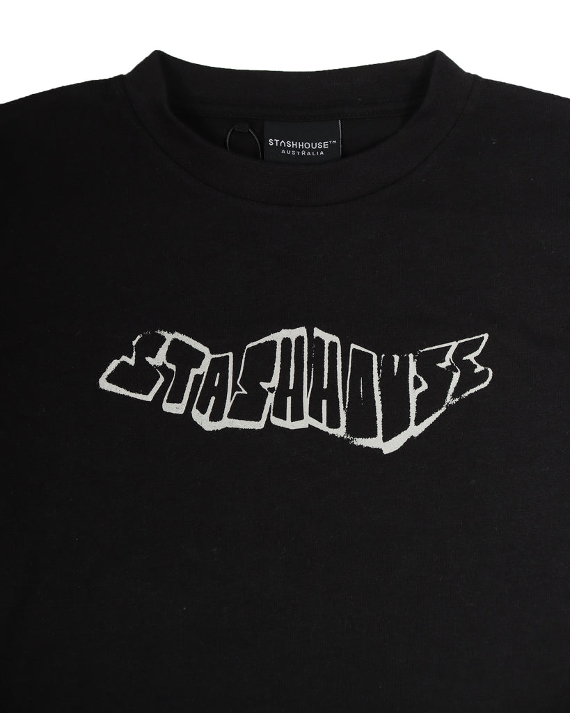 "SCRIBBLE" BLACK TODDLER LONG SLEEVE TEE