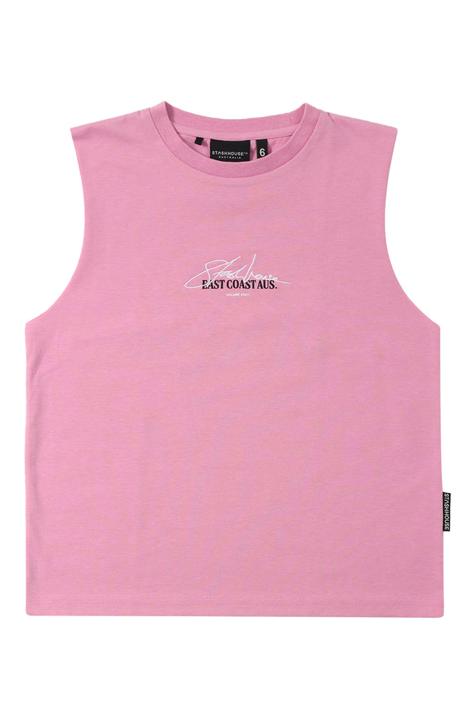 "SIGNATURE" KNOCKOUT PINK TODDLER MUSCLE TEE