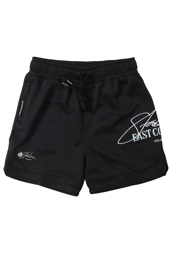 "SIGNATURE" BLACK MESH TODDLER MESH SHORTS
