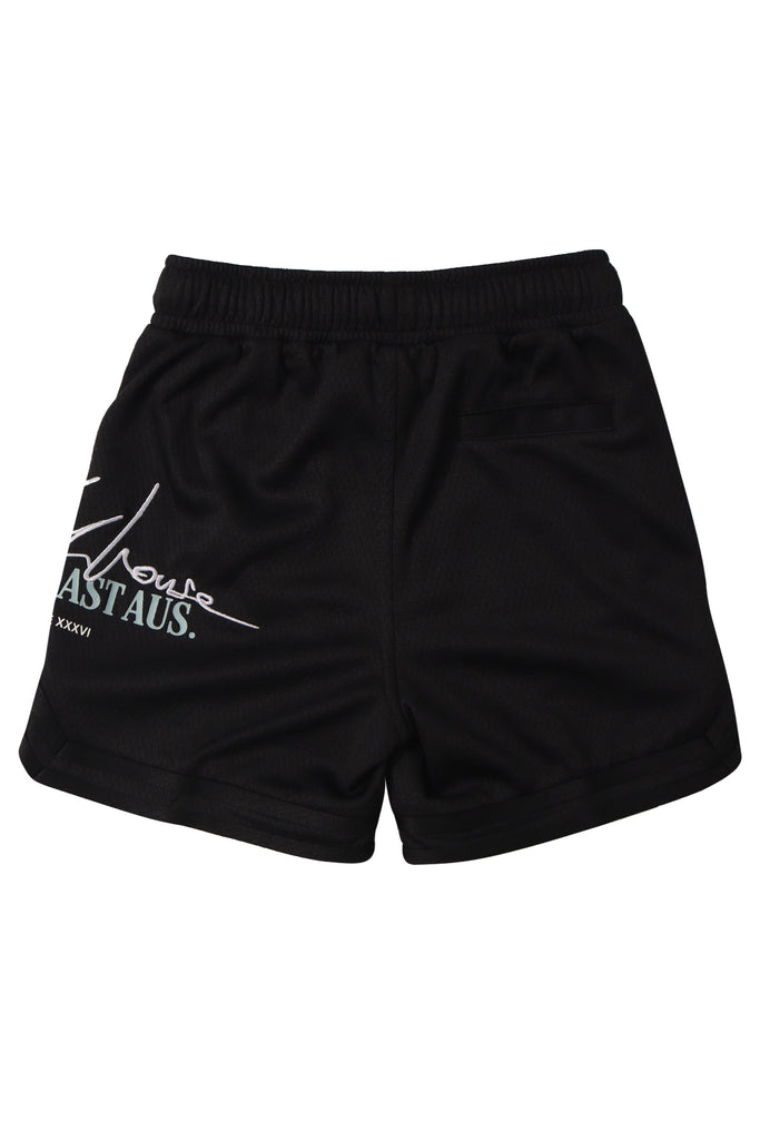 "SIGNATURE" BLACK MESH TODDLER MESH SHORTS