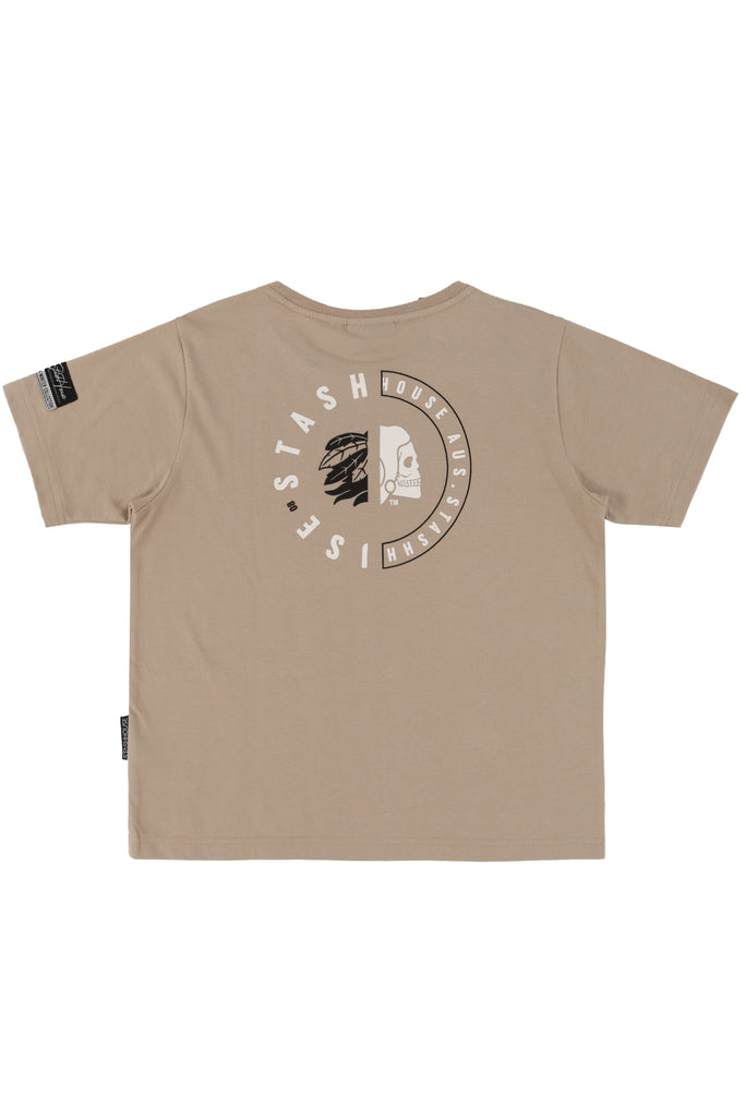 "CENTRIC" TAUPE TODDLER TEE