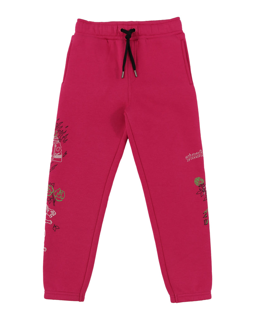 "DAGGER" BERRY TODDLER TRACK PANTS