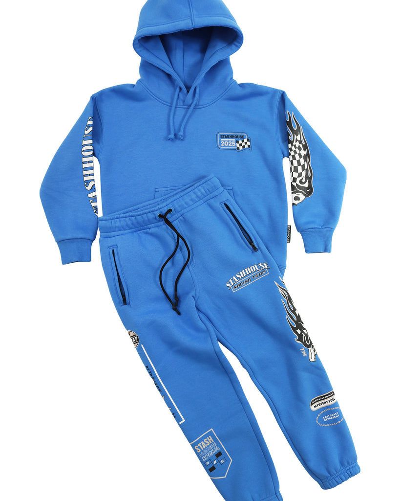 "FLAG" COBALT TODDLER TRACK PANTS