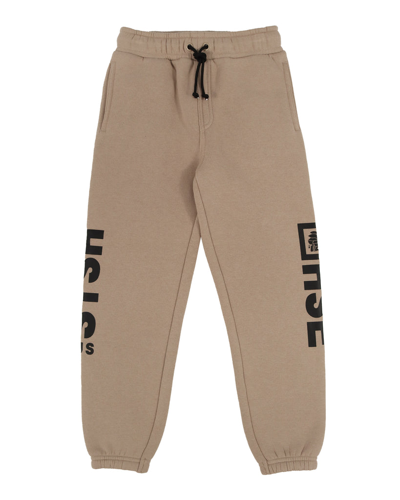 "TITLE" TAUPE TODDLER TRACK PANTS