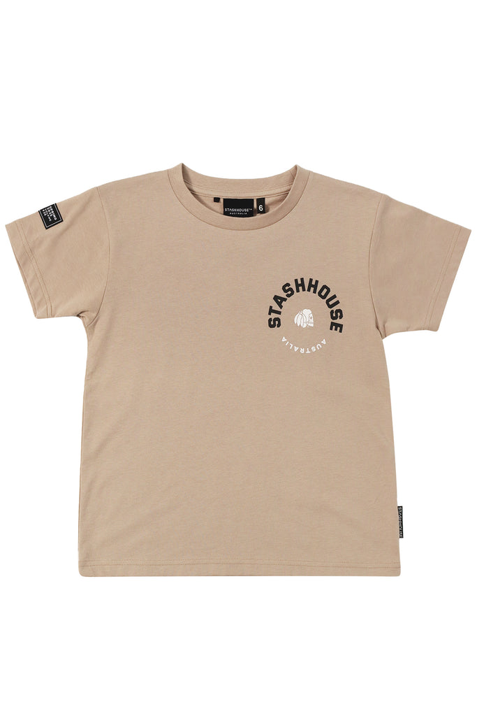"ARC" TAUPE TODDLER TEE