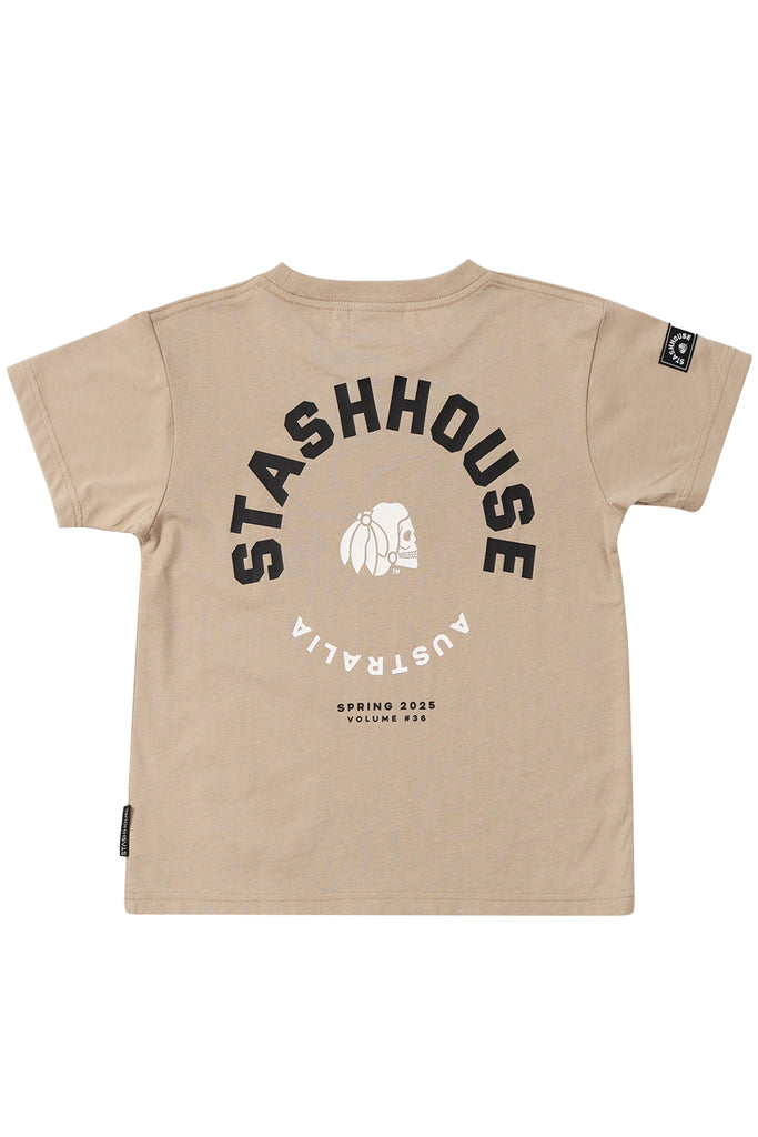 "ARC" TAUPE TODDLER TEE