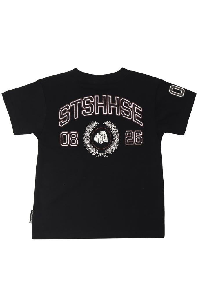 "VARSITY" BLACK TODDLER TEE