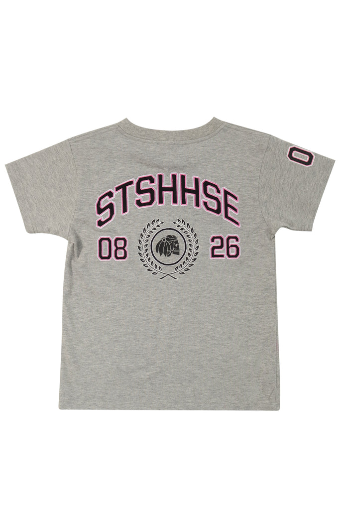 "VARSITY" GREY MARLE TODDLER TEE