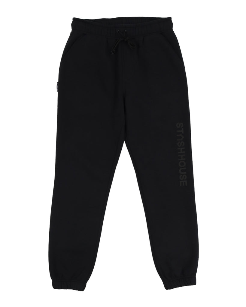 "EVERYDAY" BLACK CLASSIC FIT TRACK PANTS
