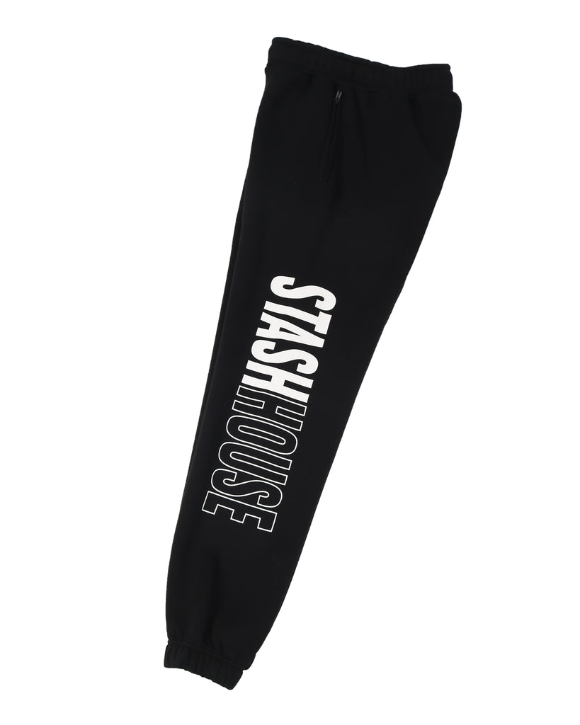 "50/50" BLACK CLASSIC FIT TRACK PANTS