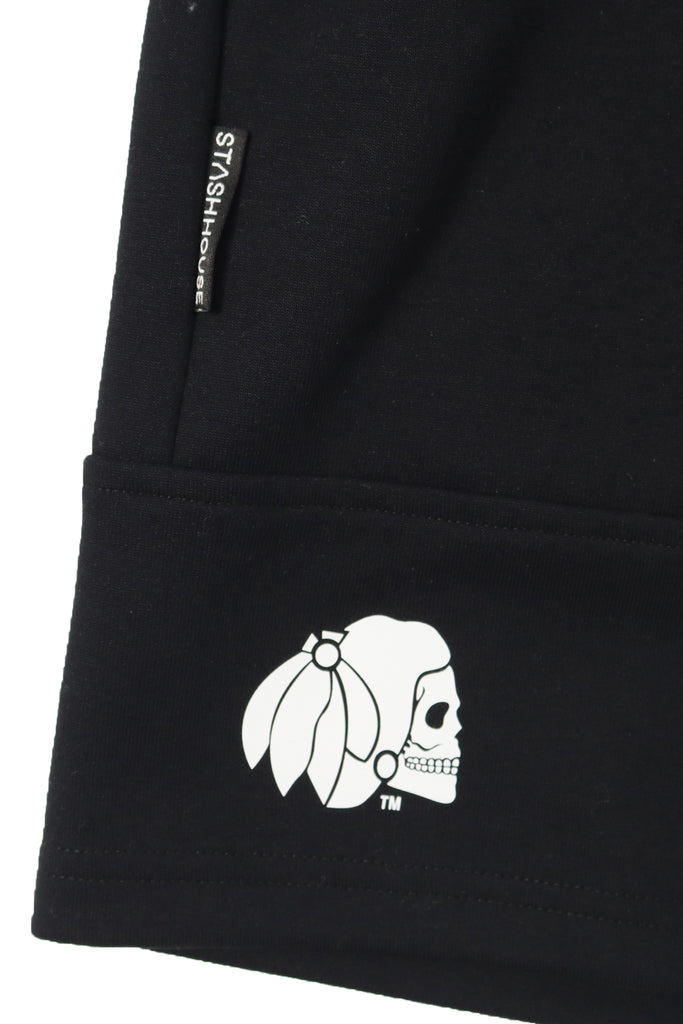 "ESSENTIAL" BLACK TRACK SHORTS