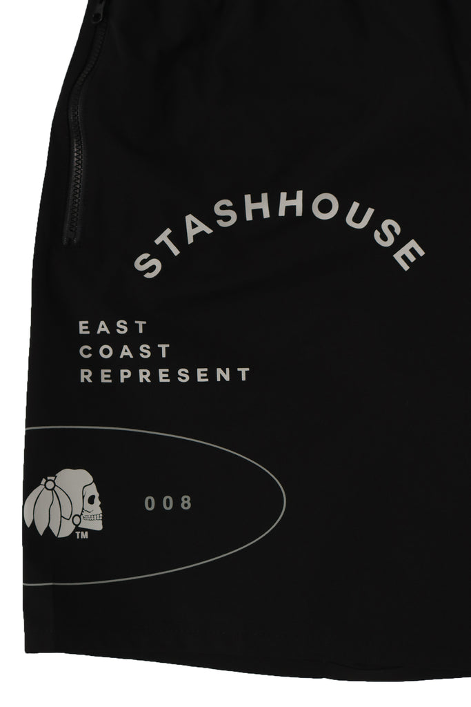 "TYPO" BLACK LIFESTYLE SHORTS
