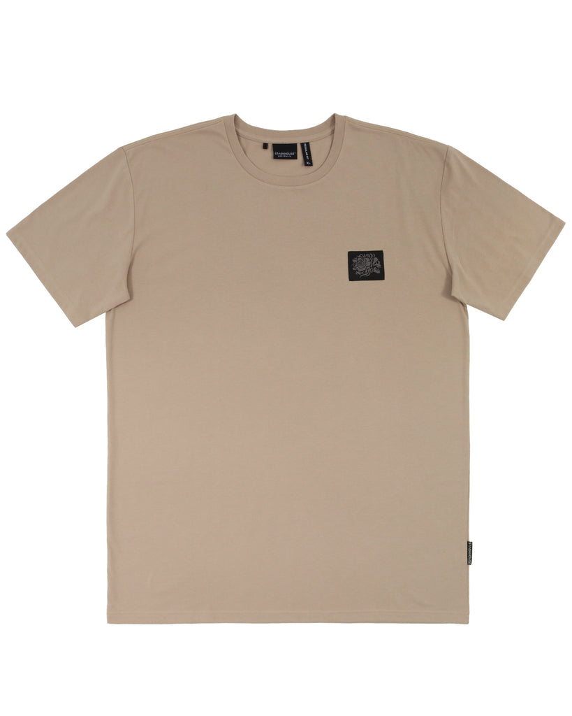 "WIRED" TAUPE REGULAR TEE