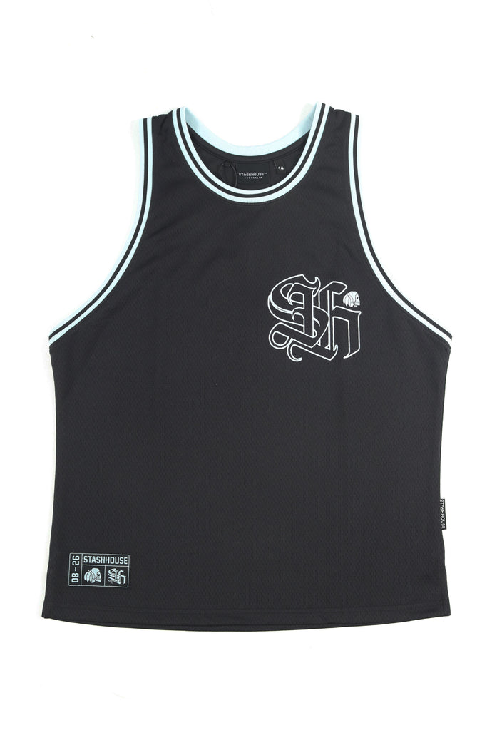"LOCKED" BLACK MESH TODDLER JERSEY