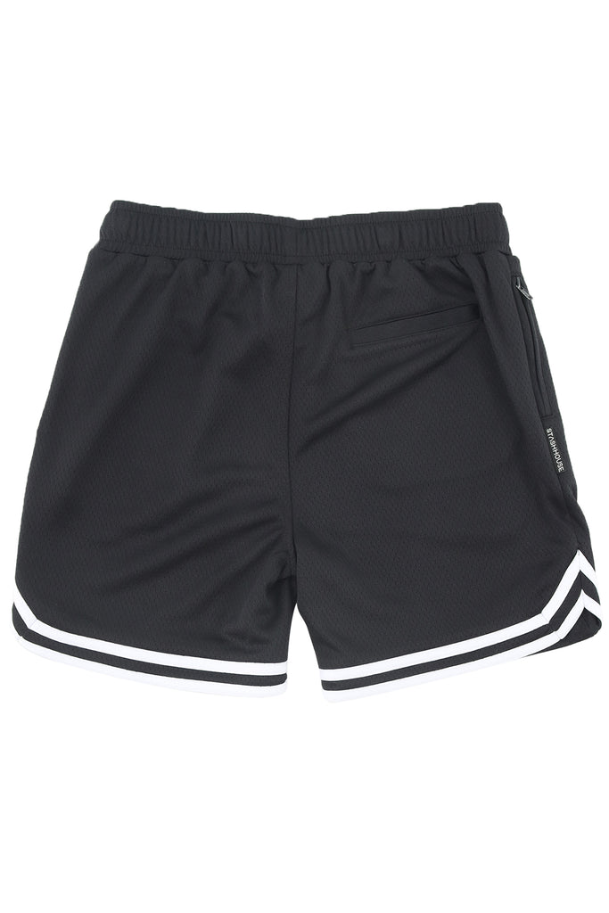 "ARC" BLACK MESH YOUTH TRACK SHORTS