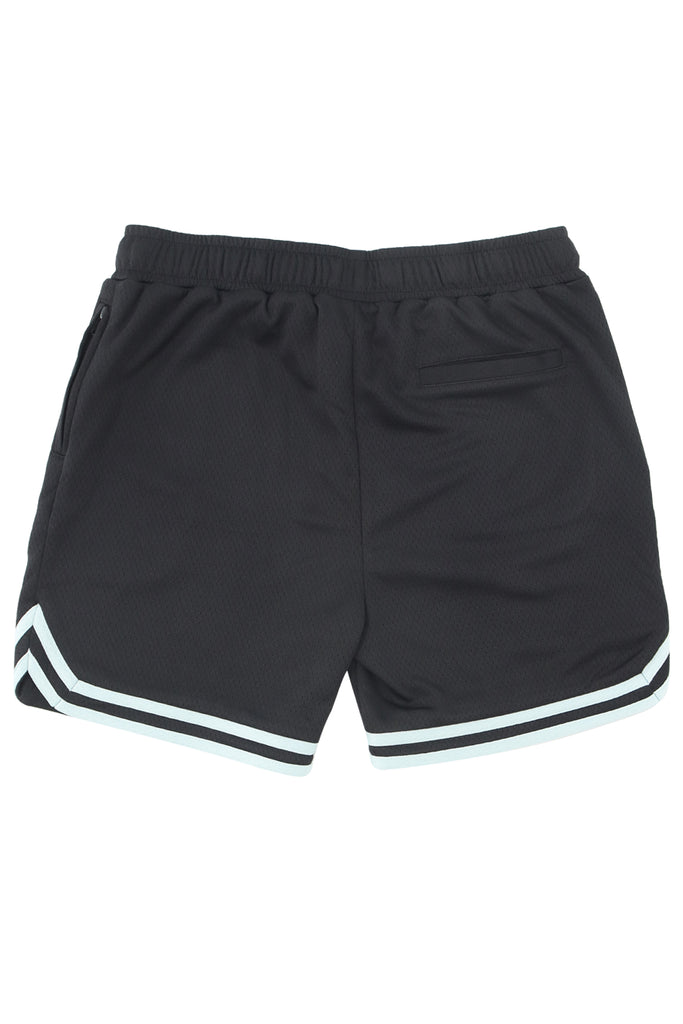 "LOCKED" BLACK MESH TODDLER MESH SHORTS