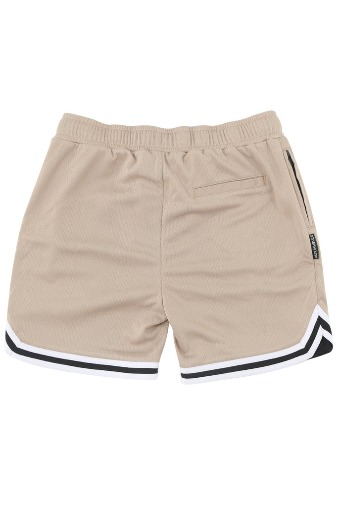 "LOCKED" BLACK MESH YOUTH TRACK SHORTS