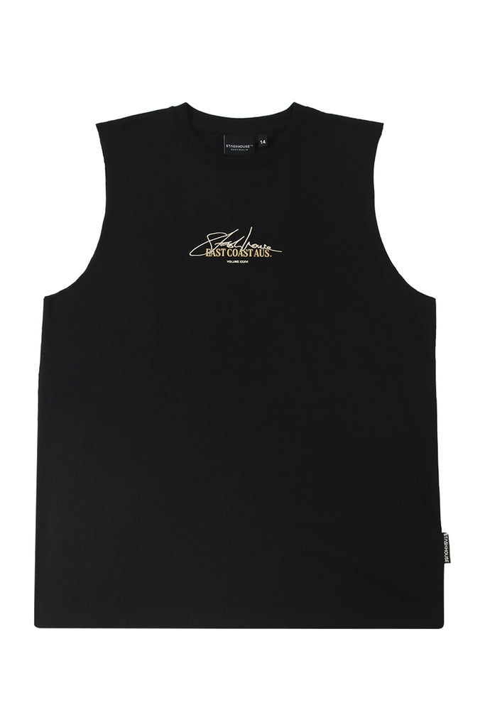 "SIGNATURE" BLACK YOUTH MUSCLE TEE