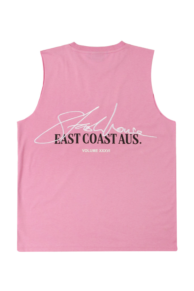 "SIGNATURE" KNOCKOUT PINK YOUTH MUSCLE TEE