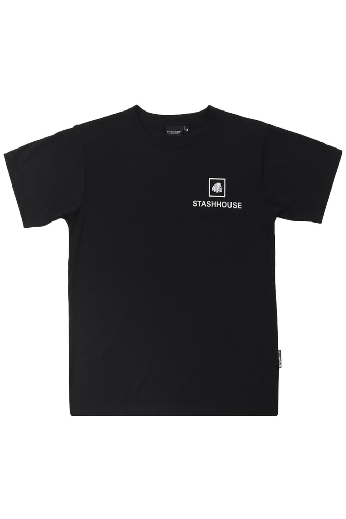 "BOXED" BLACK YOUTH TEE