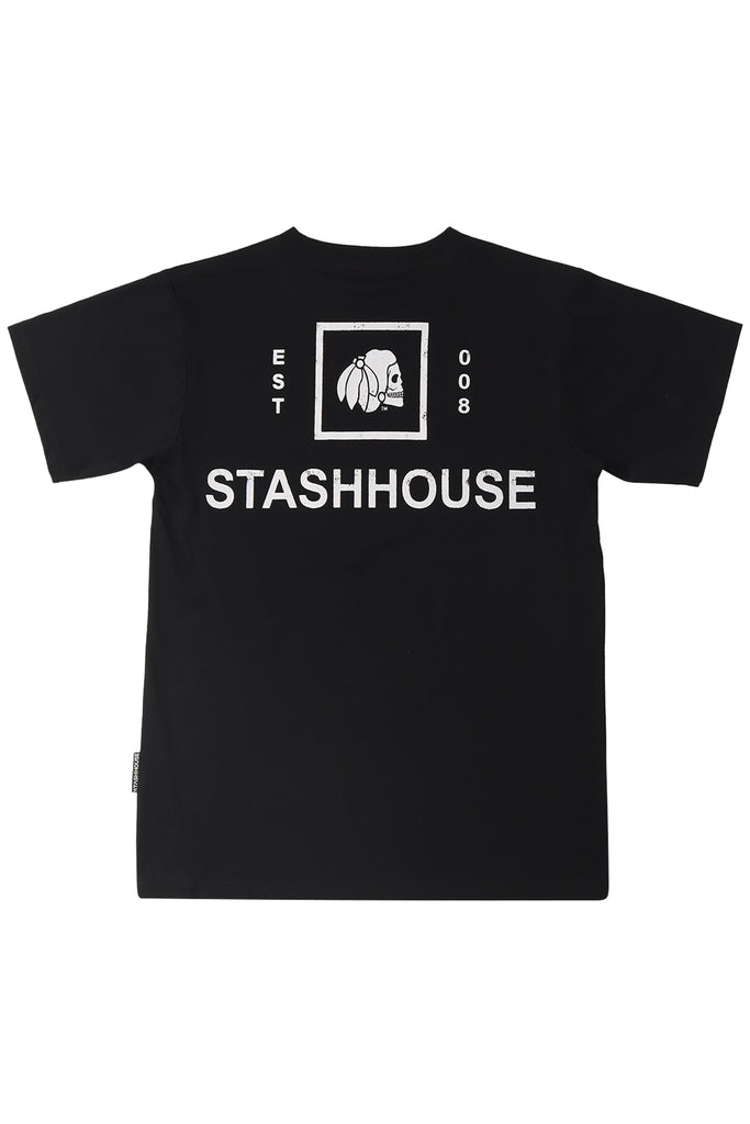 "BOXED" BLACK YOUTH TEE