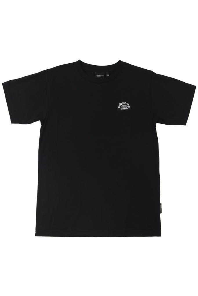 "SPEEDWAY" BLACK YOUTH TEE