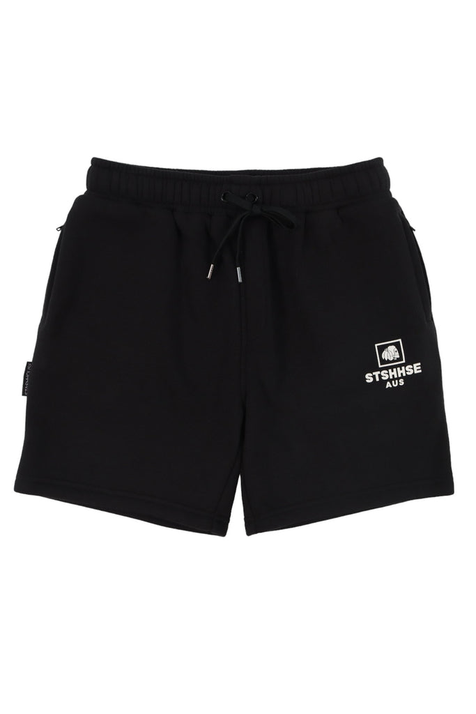"BOXED W24" BLACK YOUTH TRACK SHORTS