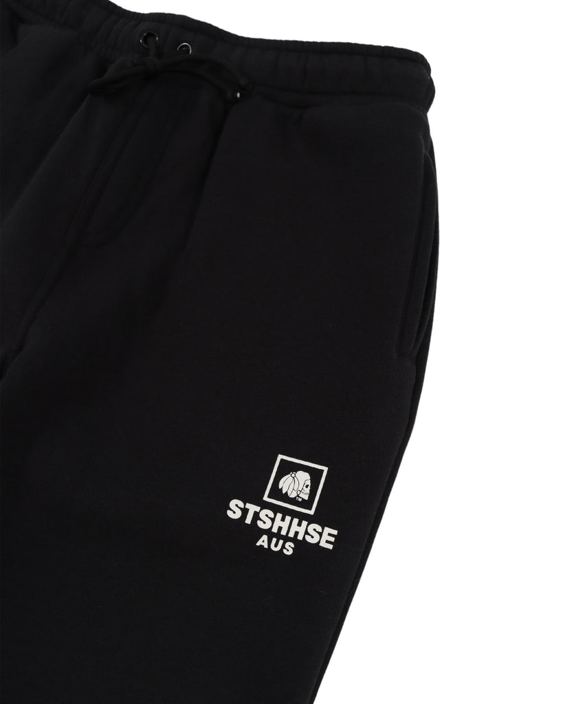 "BOXED" BLACK YOUTH TRACK PANTS