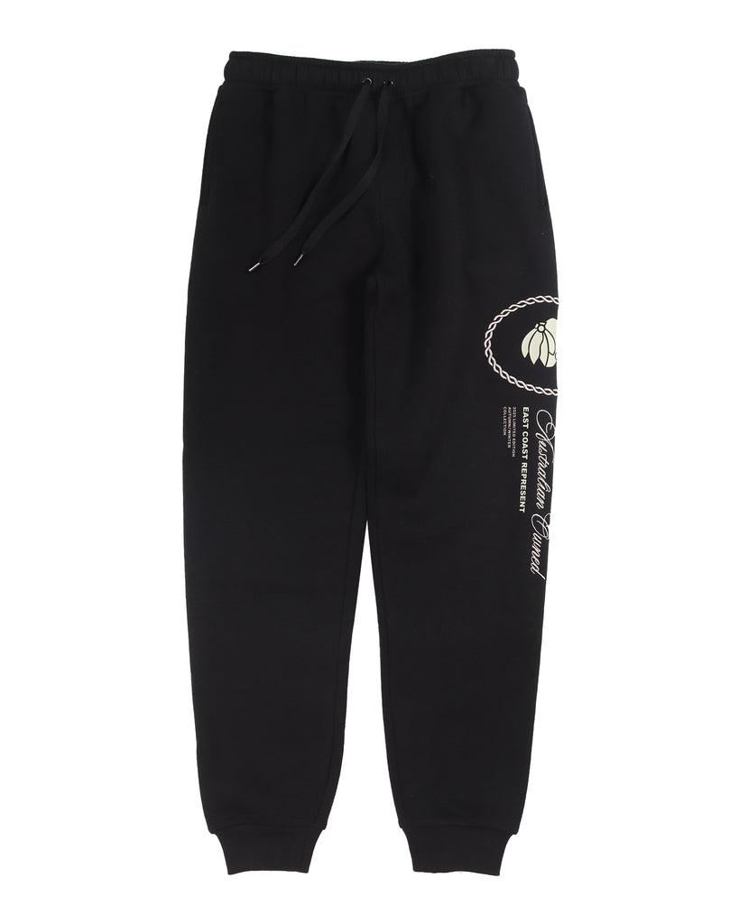 "LINKED" BLACK YOUTH TRACK PANTS