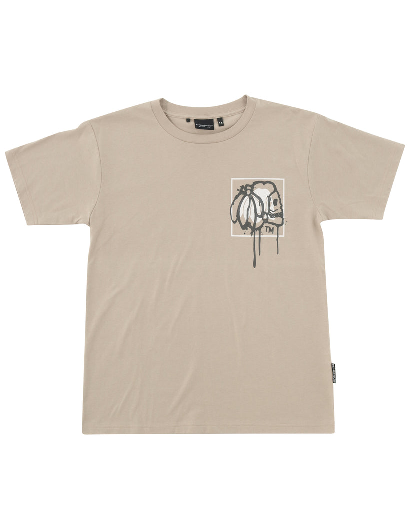 "DRIP" TAUPE TODDLER TEE