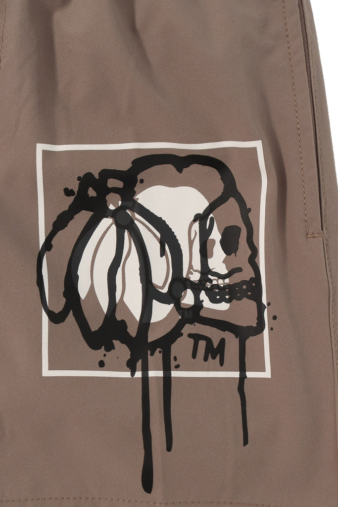 "DRIP" TAUPE YOUTH LIFESTYLE SHORTS