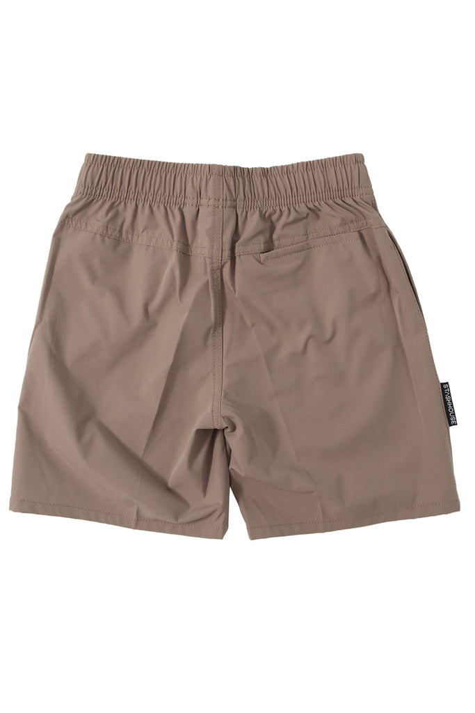 "DRIP" TAUPE YOUTH LIFESTYLE SHORTS