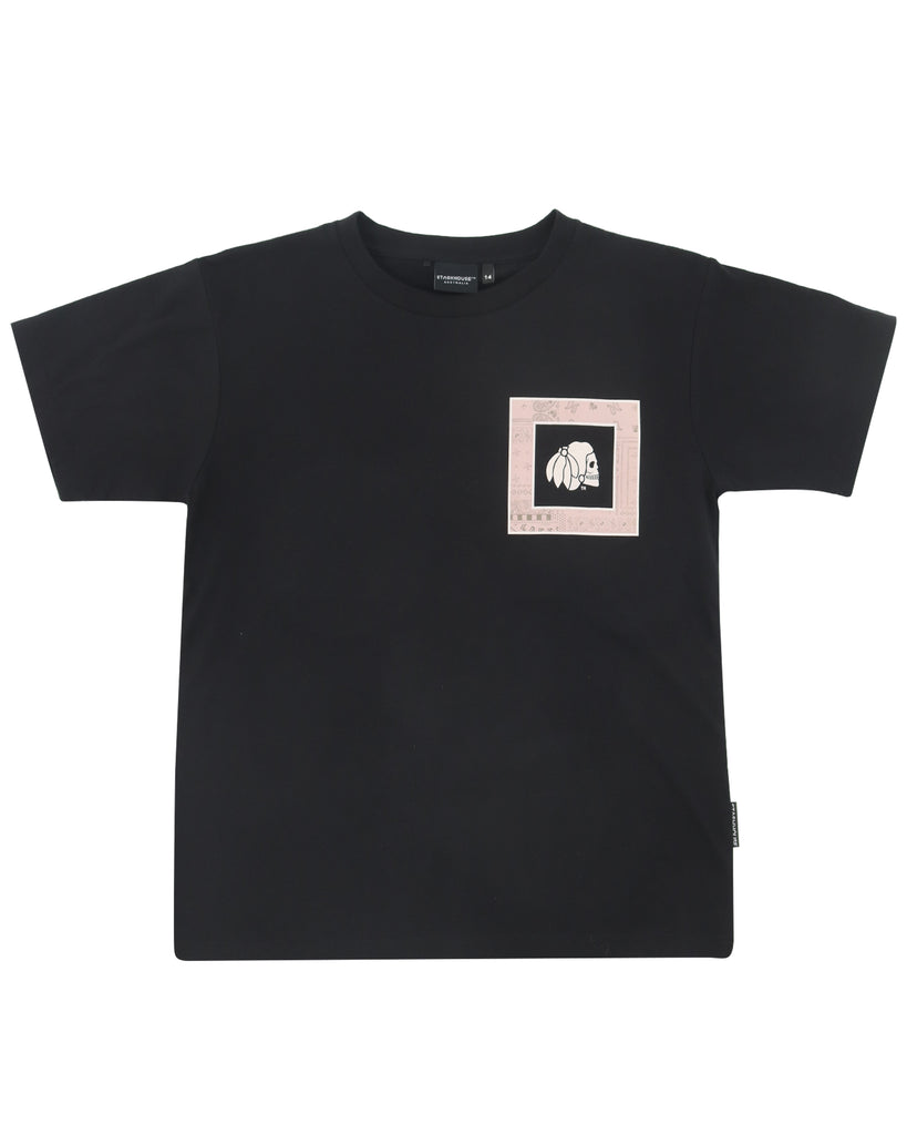 "FRAMEWORK" BLACK TODDLER TEE