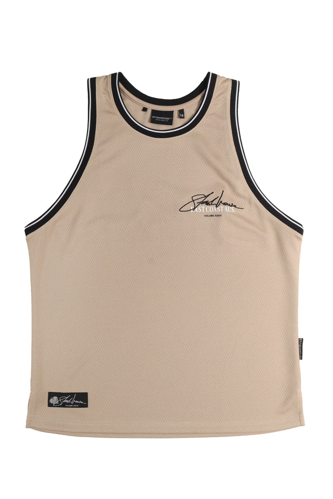 "SIGNATURE" TAUPE MESH YOUTH JERSEY